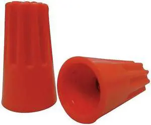 POWER FIRST 5UYJ4 Twist-On Wire Connector, 14 AWG Max, Orange, Thermoplastic