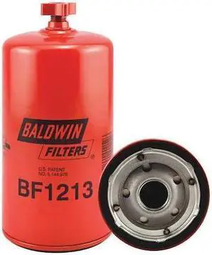 BALDWIN FILTERS BF1213 Fuel Filter, 7-13/32x3-11/16x7-13/32 In