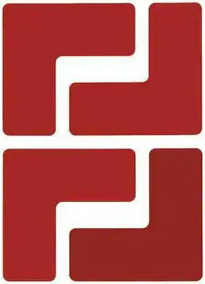 BRADY 104430 Floor Marking Tape,L,2In W,5In L,PK20