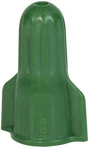 3M SG-G POUCH Twist-On Wire Connector, 10 AWG Max, Green, Polypropylene