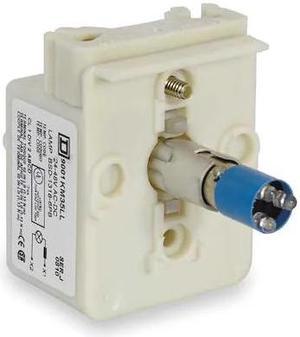 SCHNEIDER ELECTRIC 9001KM38LL Lamp Module,30mm,120VAC/VDC,Blue,LED