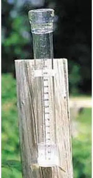 ZORO SELECT 3KLT6 Rain Gauge,11-7/8X2 In Dia,Clear-Vu