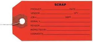 ZORO SELECT 1HAB3 Tag, Paper, 2 3/8 in Width, 4 3/4 in Height, ,1000 PK
