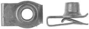 ZORO SELECT 5560PK Spring Nut, M8-1.25, U Shape, Steel, Phosphate Finish, 25 PK