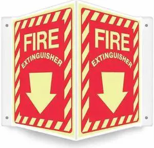 CONDOR 480Z20 High Visibility Safety Sign, 12 in Height, 14 in Width, PETG,