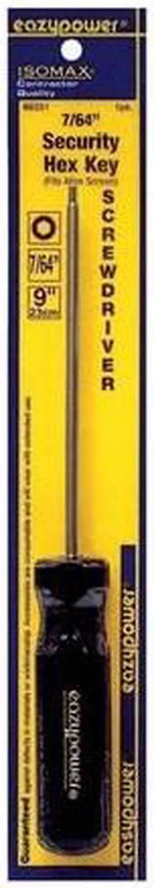 EAZYPOWER 86251 Tamper Resistant Hex Screwdriver 7/64 in Round