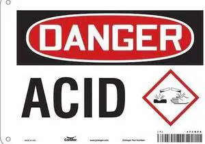 CONDOR 470R58 Safety Sign, 7 in Height, 10 in Width, Aluminum, Vertical