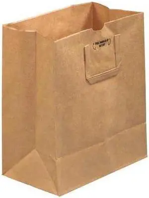 PARTNERS BRAND BGFH101D 12" x 7" x 14" Flat Handle Grocery Bags, PK 300