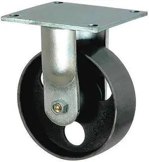 ZORO SELECT 1NVR3 Rigd Plat Castr,Cast Iron,6 in.,1200 lb.