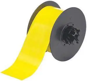 BRADY B30C-2500-509-YL Label Roll, Yellow, Labels/Roll: Continuous