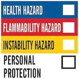 BRADY 58268 HMIG Label,2 In. H,1-1/4 In. W,PK500