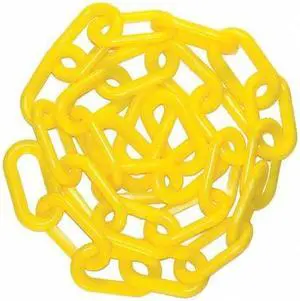 ZORO SELECT 50002-P Plastic Chain, Yellow, 160 ft Length, Gloss
