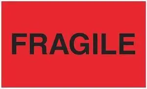 TAPE LOGIC DL2423 Tape Logic® Labels, "Fragile", Fluorescent Red, 3" x 5",
