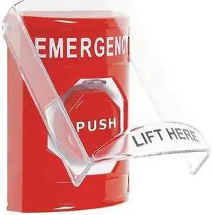 SAFETY TECHNOLOGY INTERNATIONAL SS2025EM-EN Emergency Push Button,Momentary Type