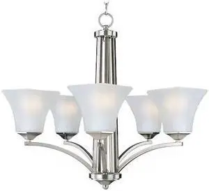 MAXIM LIGHTING 20095FTSN Aurora 5-Light 26" Wide Satin Nickel Chandelier MAXIM LIGHTING 20095FTSN Aurora 5-Light 26" Wide Satin Nickel Chandelier