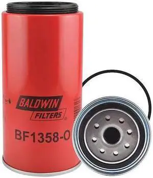 BALDWIN FILTERS BF1358-O Fuel/Water Separator,8-19/32 x 4-13/32In