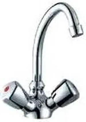 SCANDVIK 70002 70002 Chrome Plated Brass Classic Swivel J-Spout Galley Mixer