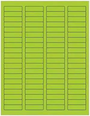 TAPE LOGIC LL170GN Rectangle Laser Labels,1 3/4"x1/2",Fl Green,PK8000