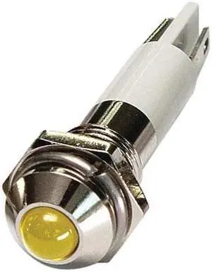 ZORO SELECT 24M046 Round Indicator Light,Yellow,24VDC