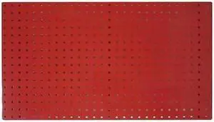 ZORO SELECT 5TPC1 Square Hole Pegboard, 42-1/2x24, Red, PK2