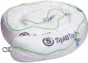 SPILLTECH PREM810 Sorbent Boom, 38 gal, 8 in x 10 ft, Oil, White, 4 PK