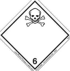 LABELMASTER HSC8 Toxic Label, International, PV, PK500