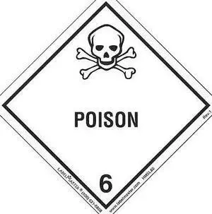 LABELMASTER HMSL80S Poison Label, Worded, PVC-Free, PK25