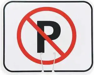 ZORO SELECT 03-550-NP Traffic Cone Sign,Blk/Red,No Parking ZORO SELECT 03-550-NP Traffic Cone Sign,Blk/Red,No Parking