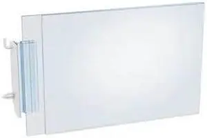 AZAR DISPLAYS 103323 Two-Sided Acrylic Sign Holder W/ Pegboard Grippers 7"W x