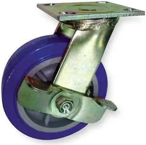 ZORO SELECT 1NUX8 Swivel Plate Caster,Poly,8 in.,900 lb.,Blu
