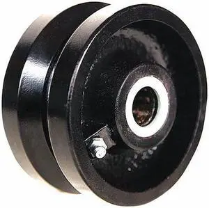 ZORO SELECT 5VJ53 Caster Wheel,Cast Iron,4 in.,800 lb.