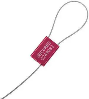 PARTNERS BRAND SE1050R Cable Seals, 1/16" x 12", Red, PK100