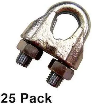 US CARGO CONTROL MWRC12-25PK 1/2" Zinc Plated Malleable Wire Rope Clip (25 pack)