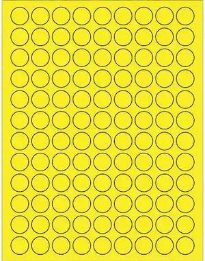 TAPE LOGIC LL190YE Tape Logic® Fluorescent Circle Laser Labels, 3/4",