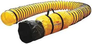 XPOWER 8DH25 Ventilation Duct Hose,PVC,8" x 25 ft.
