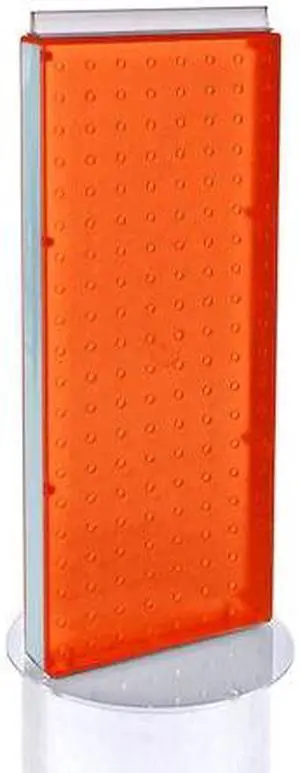 AZAR DISPLAYS 700509-ORG Non-Revolving 8"W x 20.75"H Pegboard Counter Display