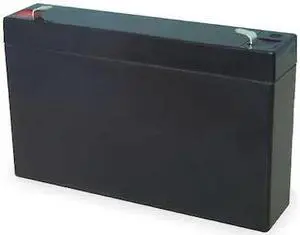ZORO SELECT 2UKK7 Battery, Sealed Lead Acid, 6V, 12Ah, Faston, Voltage: 6