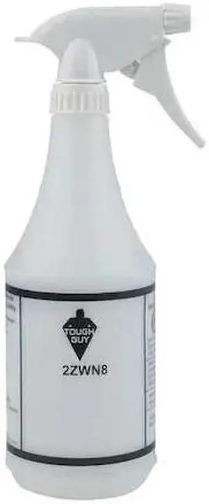TOUGH GUY 130425 24 oz. White, Plastic Bottle, PK12