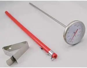 ZORO SELECT 23NU27 8" Stem Analog Dial Pocket Thermometer, 50 Degrees  to 550