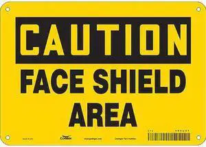 CONDOR 466U47 Safety Sign, 7 in Height, 10 in Width, Aluminum, Vertical