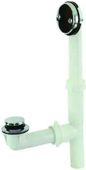 ZORO SELECT 35217 Polypropylene, Bath Drain, Tip-Toe Bath Waste