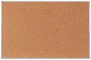 PARTNERS BRAND BCA3624 Cork Board with Aluminum Frame, 3' x 2', Brown, 1/Each