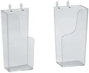 AZAR DISPLAYS 252550-SET Adjustable Brochure Holder for Pegboard/Slatwall, PK10