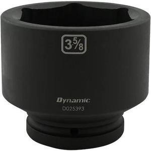 DYNAMIC D025393 1" Drive Standard Socket, Black Phosphate, Tools 3-5/8" X 1"