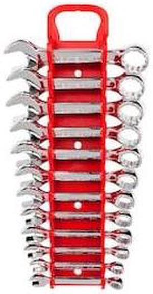 TEKTON WRN01170 Stubby Combination Wrench Set with Holder, 12-Piece (8-19 mm)
