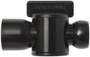 LOC-LINE 39853-BLK Female NPT Valve, Black, 1/2", PK10