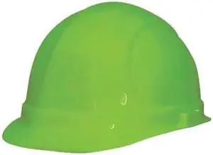 ERB SAFETY 19990-HIVIS LIME Front Brim Hard Hat, Type 1, Class E, Ratchet