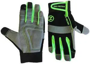 ZERO FRICTION WG100011 Ultra Suede Universal-Fit Work Glove, Green