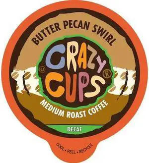 CRAZY CUPS WM-CC-D-ButterPecan-22 Crazy Cups Flavored DDECAF Butter Pecan