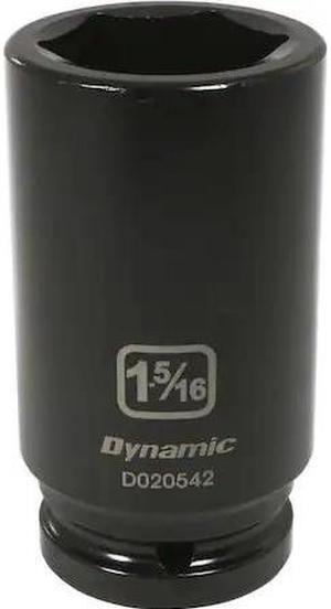 DYNAMIC D020542 3/4" Drive Deep Socket, Black Phosphate, Tools 3/4" Drive 6